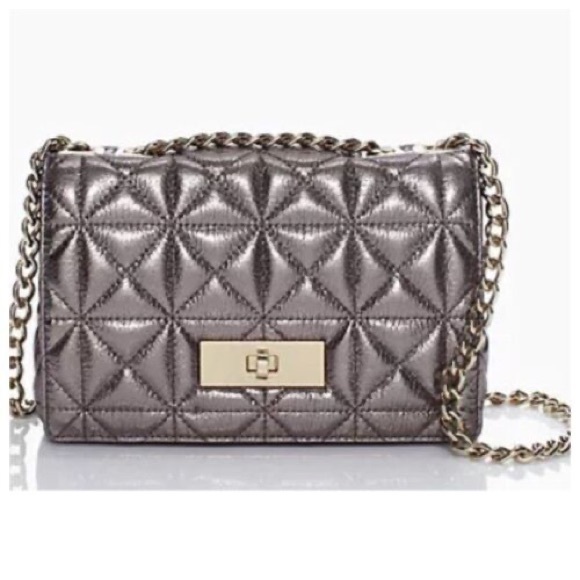 NEW KATE SPADE Sedgewick Place Fairlee bag Quilted Metallic Leather NWT $428